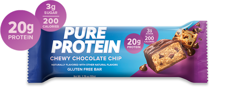  Pure Protein Bars, High Protein, Nutritious Snacks to Support  Energy, Low Sugar, Gluten Free, Chocolate Peanut Butter, 1.76 Oz (Pack of  6) : Health & Household