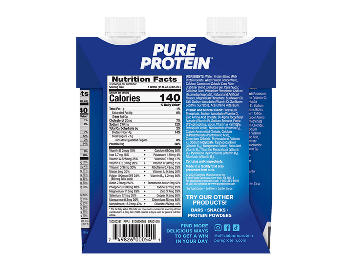 Caramel Churro Complete Protein Shake Nutrition Facts Panel